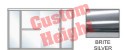 SE-5000B-R Heavy Duty Euro Style Shower Enclosure Size 84 inch wide x Custom Height Up To 80 inch high, Showerhead Right, Brite Silver.