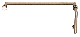 Polished Nickel "MT" Series Combination 6 inch Pull Handle 24 inch Towel Bar - CRL MT6X24PN